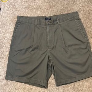 Men’s shorts by Docker and a catchy green color.